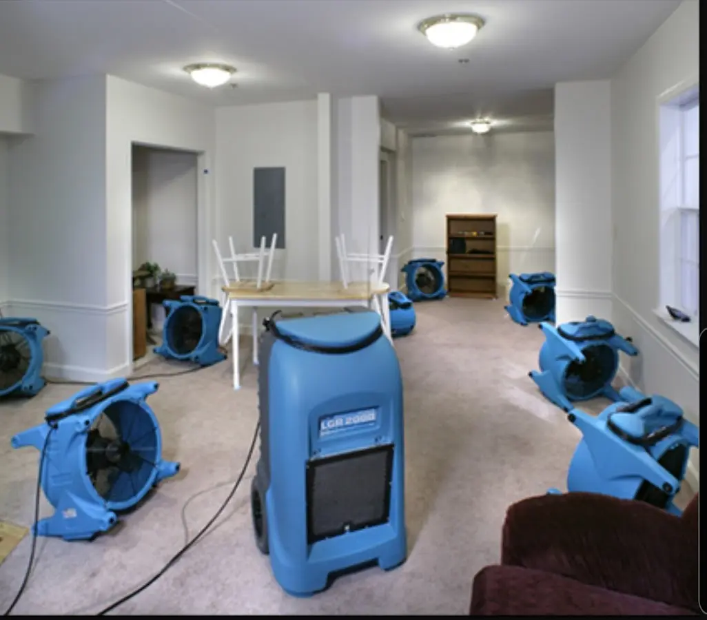 Air movers and dehumidifier setup for Water Extraction & Removal in Woodland Park
